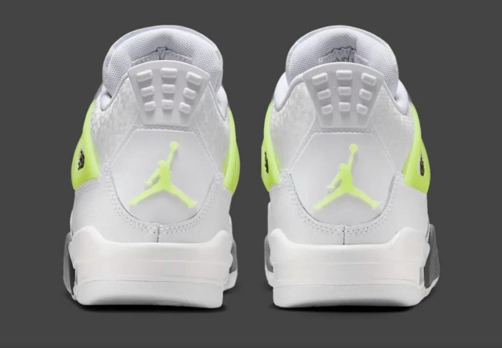Jordan Retro 4 White/Lemon Twist Sneakers  (Size 5 Boys') SKU HJ5990-100