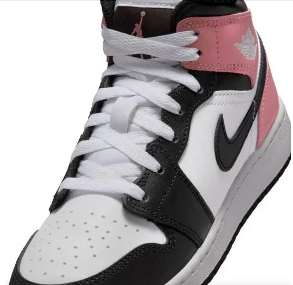 Air Jordan 1 Mid White/Black/Rust Size 7 Sneakers SKU DQ8423-100